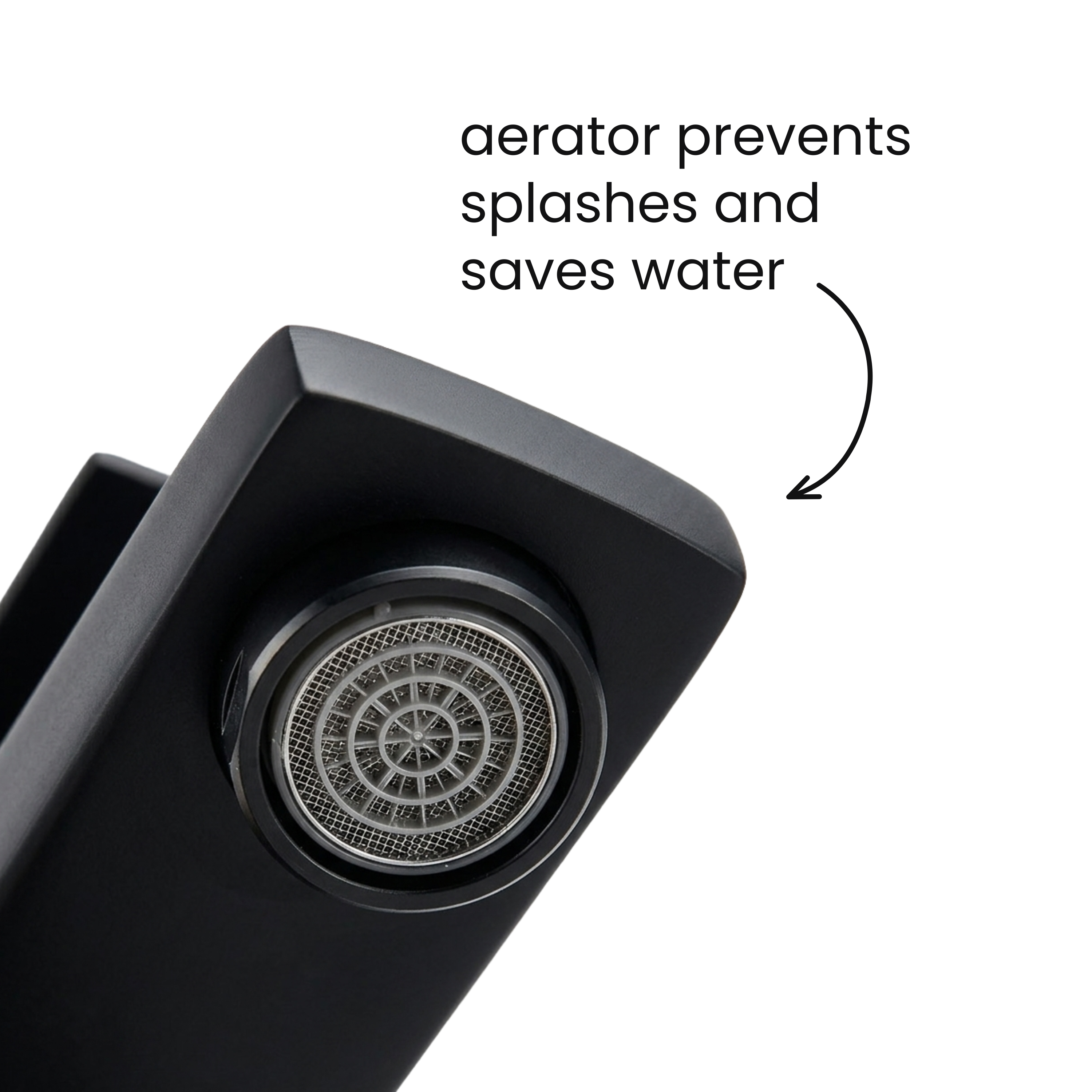 Archie Matt Black Basin Tap